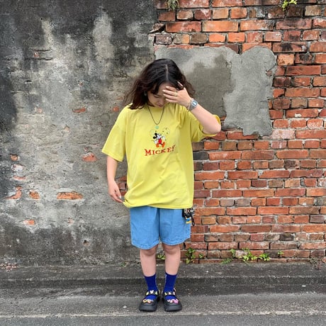 USA製　Mickey刺繍Tシャツ