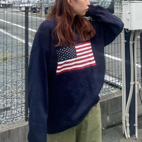 USA製 星条旗ニット
