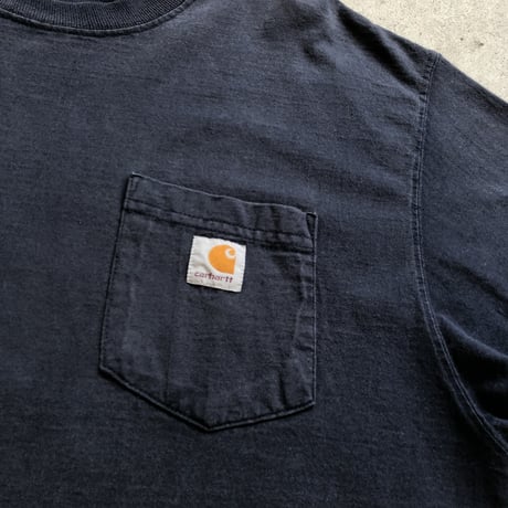 Carhartt ワンポイントポケT  ネイビーL