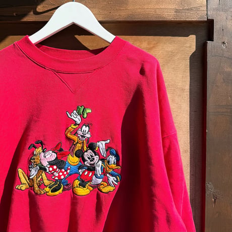 90s Disneyキャラ刺繍スウェット