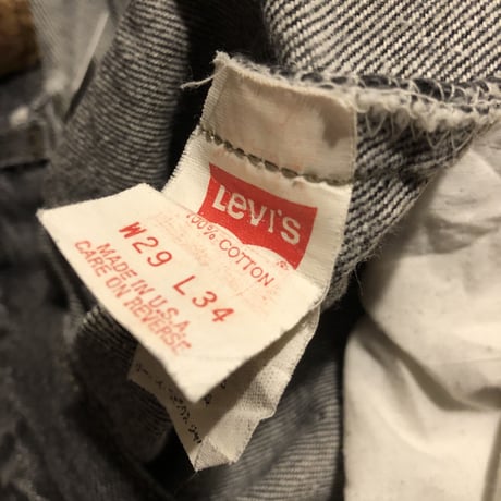 90's USA製 Levi's501 W29 先染めブラック