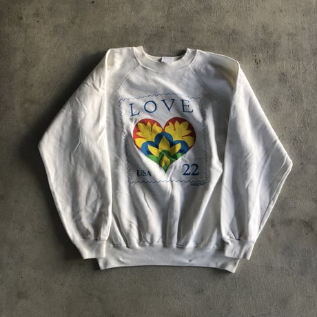 80's USPS 切手プリントスウェット 白