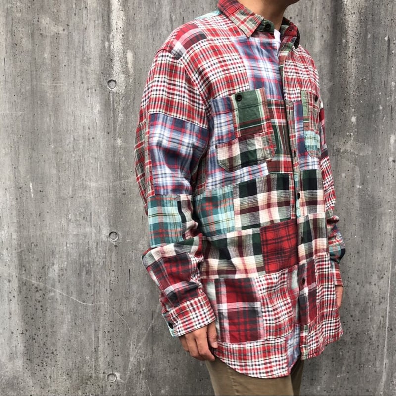 Poloパッチワークシャツ M | CUSTOM FEVER Poloパッチワークシャツ M | CUSTOM FEVER
