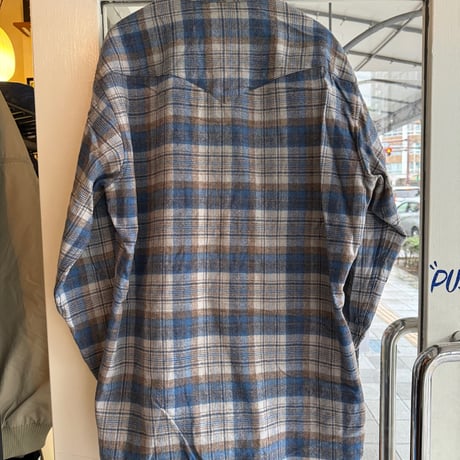 〜80's USA製 PENDLETON ウールチェックウエスタンシャツ