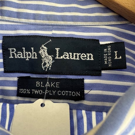 Ralph Lauren 半袖ストライプシャツ BLAKE L