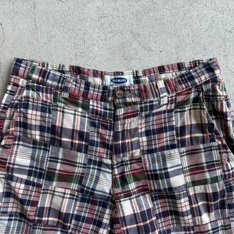 OLD NAVY チェック柄パッチワークハーフパンツ
