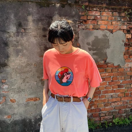後染め両面プリントTシャツ