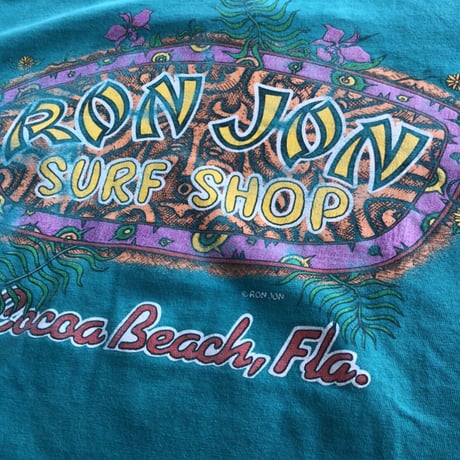 90'sUSA製RONJONプリントT L