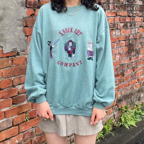 knock out company刺繍スウェット