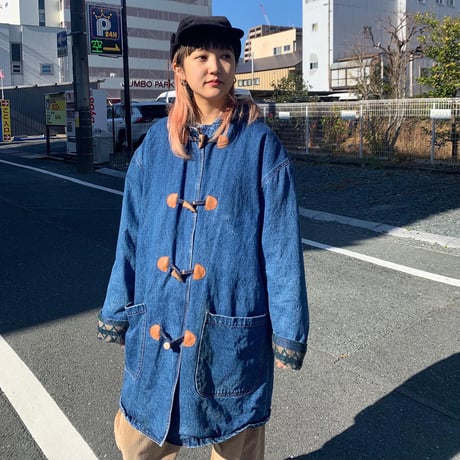 デニムダッフルコート