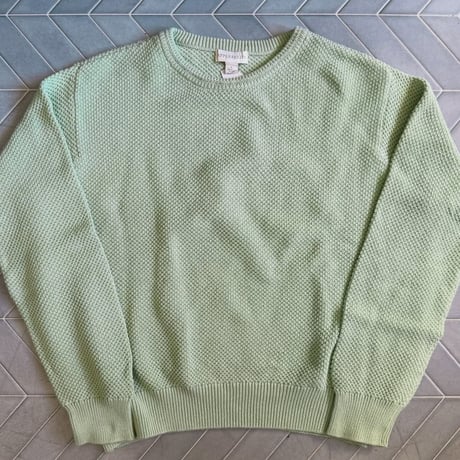 コットンクルーネックニット