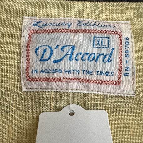 開襟シャツ〝D'Accord〟XL