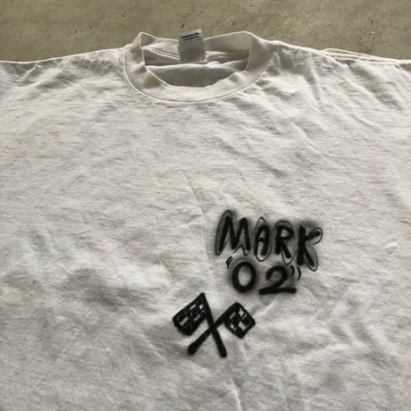 エアブラシTシャツ 白 XL