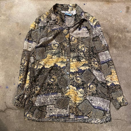 SILK柄シャツ