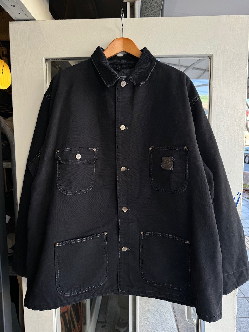 Carhartt 裏ブランケットカバーオール 後染めブラック | CUSTOM FEVER