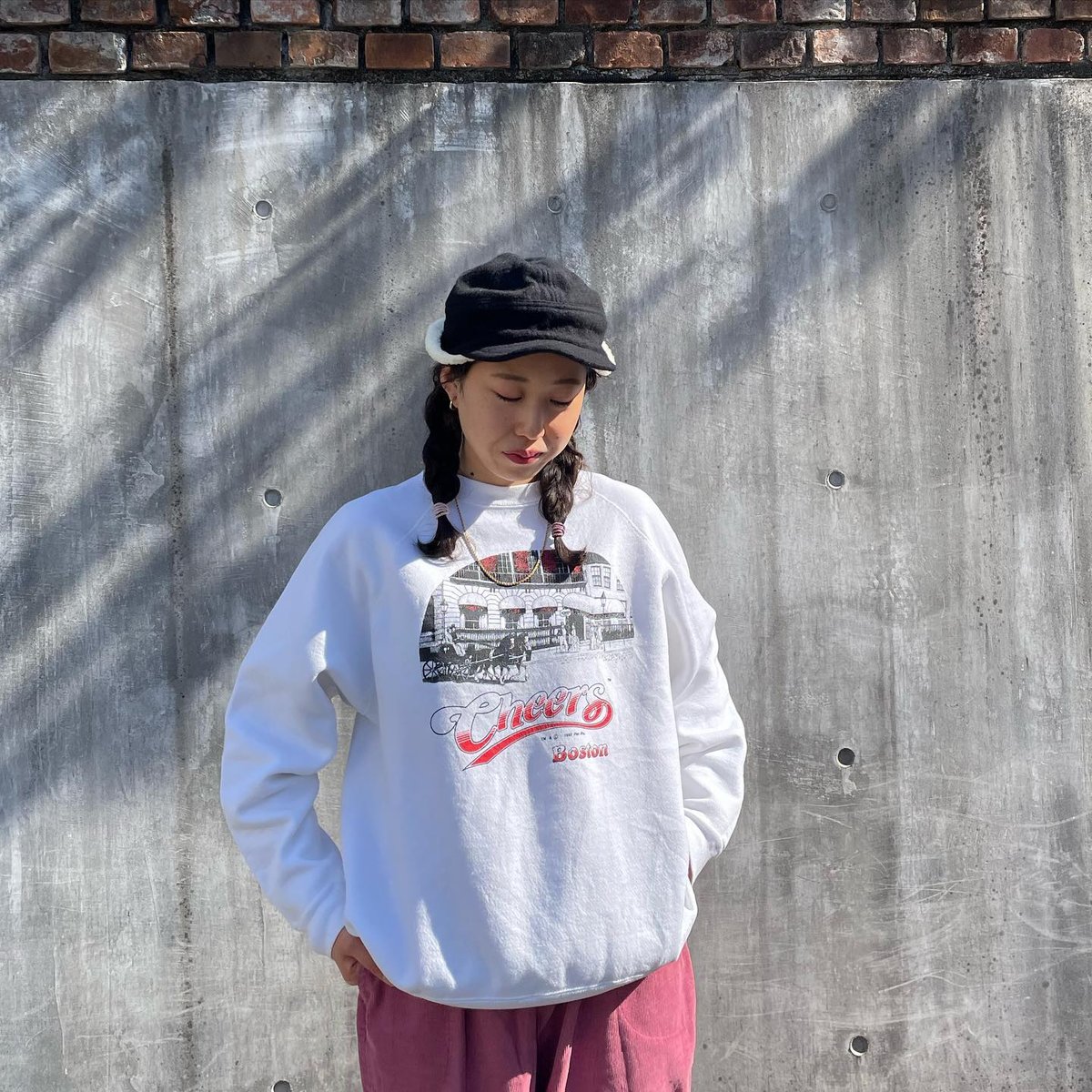 90s USA製 銃 ライフル プリント ラグランスウェット 90s USA製 銃