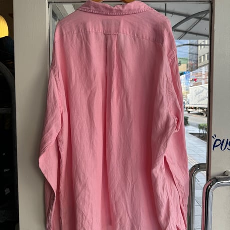 Ralph Lauren リネンシルク オープンカラーシャツ