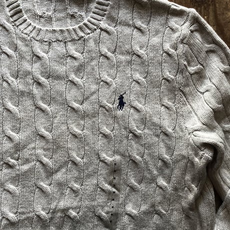 POLO ケーブルコットンニット