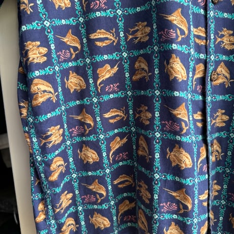 Reyn Spooner 魚総柄シャツ L