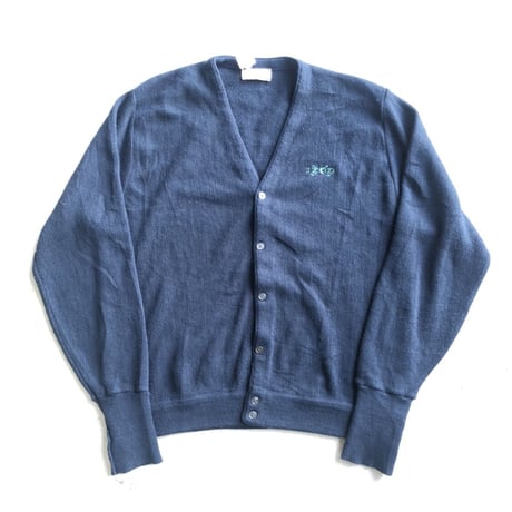 LACOSTEアクリルニットカーディガン  ネイビー