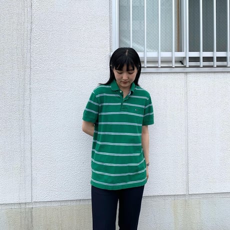 TOMMYマルチボーダーポロシャツ