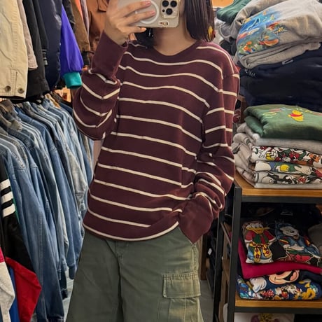 GAP ボーダーサーマルロンT
