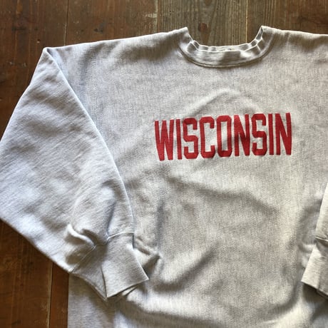 80'sUSA製WISCONSINチャンピオンリバースウィーブXL