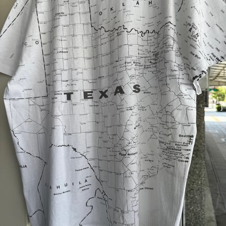90's Texas 総柄マップ Tシャツ