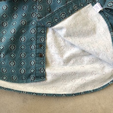 〜90's USA製WOOLRICH 総柄シャモアクロスシャツ