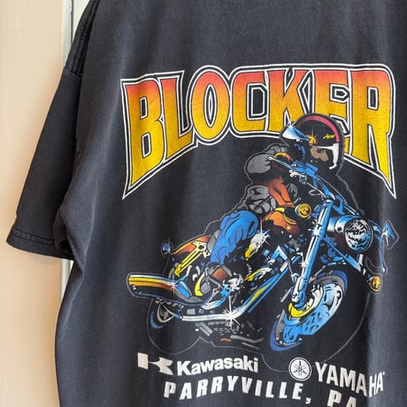 BLOCKER バイクショッププリントTシャツ  L