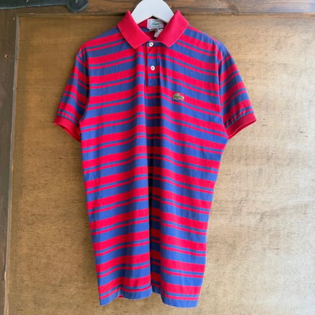 80s USA製 LACOSTE ボーダーポロシャツ