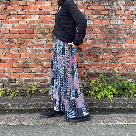 パッチワークロングスカート