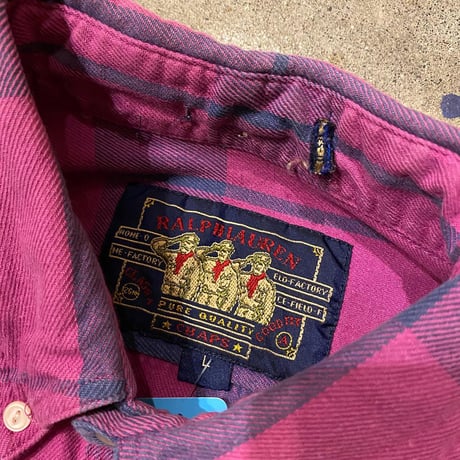 CHAPS Ralph Laurenヘビーネルシャツ
