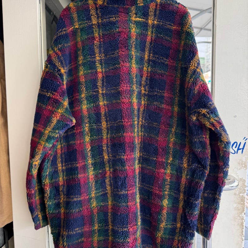 USA製 EMS チェック柄 ハーフジップフリース | CUSTOM FEVER