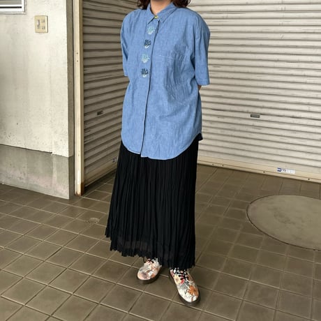 チロリアンシャツ ブルー