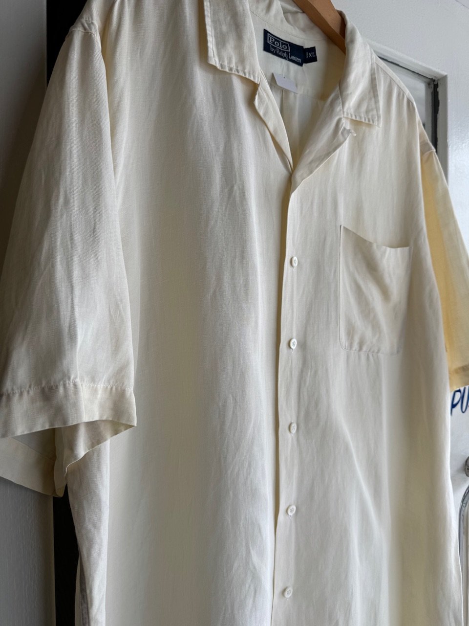 新品◆Ralph Lauren リネン オープンカラーシャツ オリーブ Ralph Lauren リネンシルク オープンカラーシャツ XL | CUSTOM FEVER