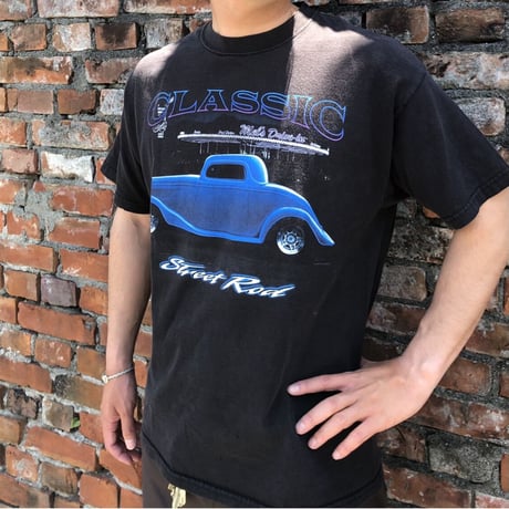 アメ車プリントTシャツ L
