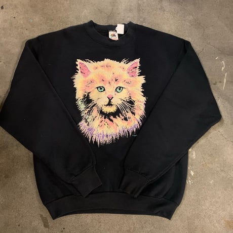 USA製ネコプリントスウェット
