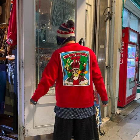 USA製 TULTEX  タズマニアンデビル　クリスマススウェット