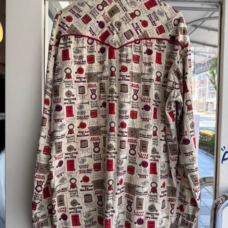 70's ウエスタン総柄シャツ