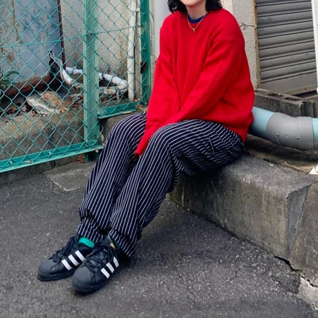 POLOワンポイントコットンニット