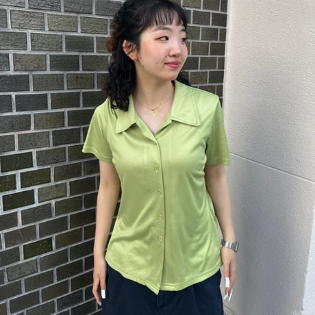 無地シャツブラウス　USA製