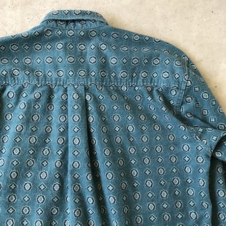 〜90's USA製WOOLRICH 総柄シャモアクロスシャツ