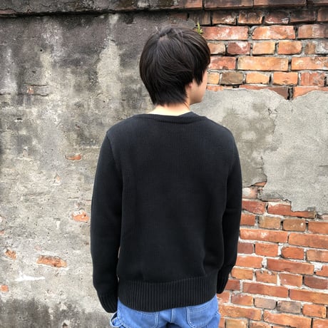RALPH LAUREN RUGBY コットンニットセーター 黒