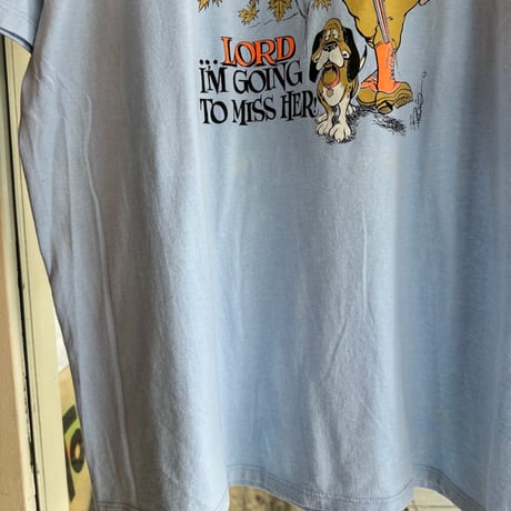 80's Hunting JokeプリントTシャツ XL