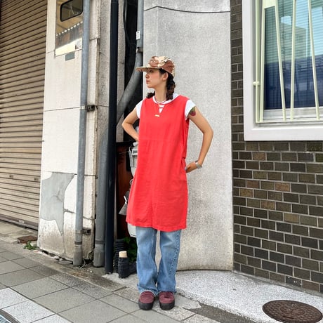 90s WHITE STAG リネンワンピース