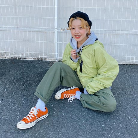 NIKIハーフジップナイロンプルオーバー