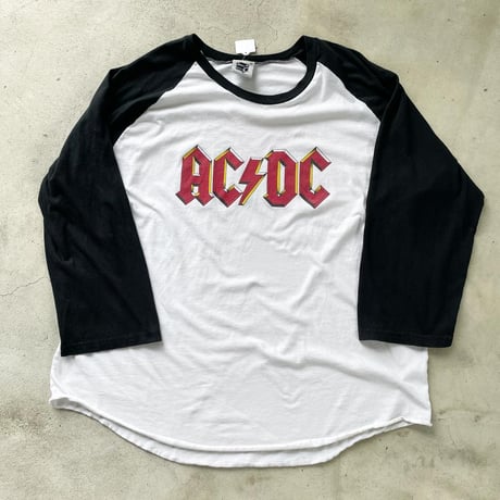 AC/DC 両面プリントラグランTシャツ