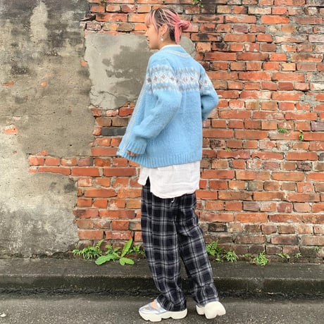 ノルディック柄フックカーディガン