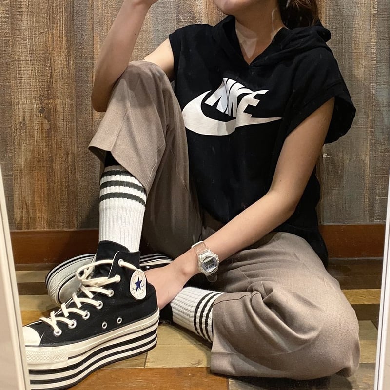 nike 90s デストロイ ノースリーブジップパーカー made in usa 